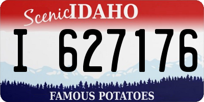 ID license plate I627176