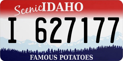 ID license plate I627177
