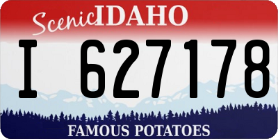 ID license plate I627178