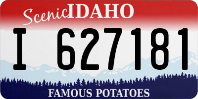 ID license plate I627181