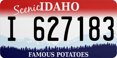 ID license plate I627183
