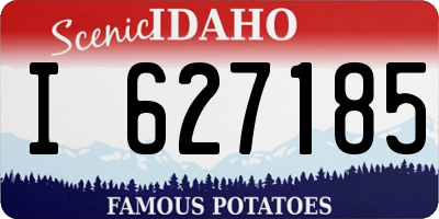 ID license plate I627185