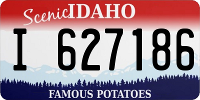 ID license plate I627186