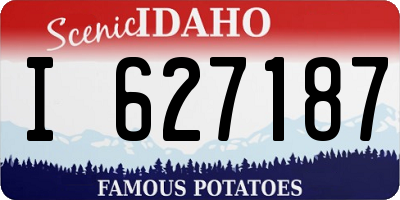 ID license plate I627187