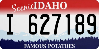 ID license plate I627189