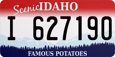 ID license plate I627190