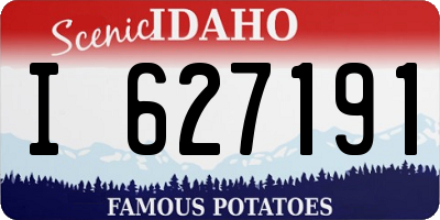 ID license plate I627191
