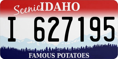 ID license plate I627195