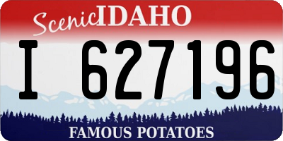 ID license plate I627196