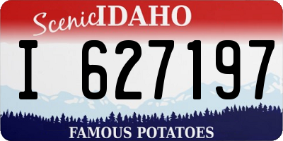 ID license plate I627197