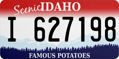 ID license plate I627198