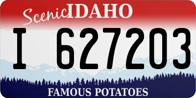 ID license plate I627203