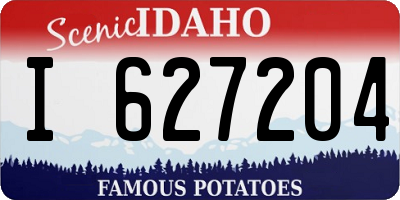 ID license plate I627204