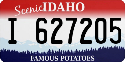 ID license plate I627205