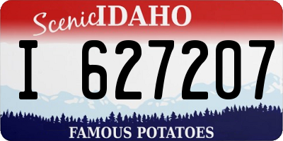 ID license plate I627207