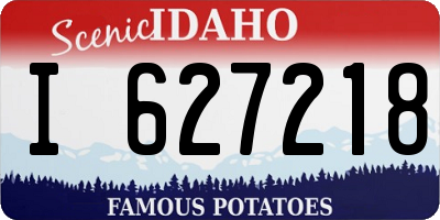 ID license plate I627218