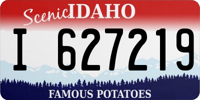ID license plate I627219