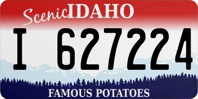 ID license plate I627224
