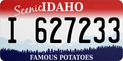 ID license plate I627233