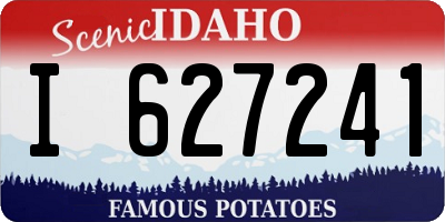 ID license plate I627241