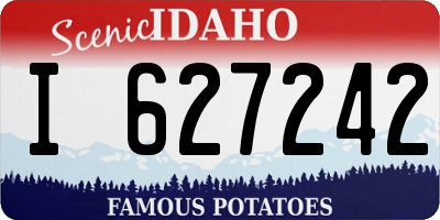 ID license plate I627242