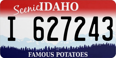 ID license plate I627243