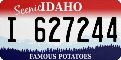 ID license plate I627244