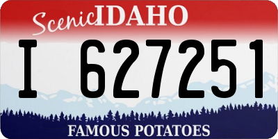 ID license plate I627251