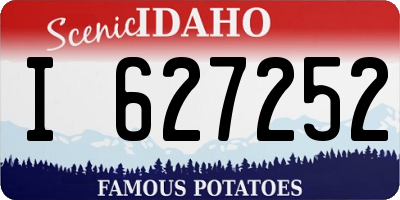 ID license plate I627252