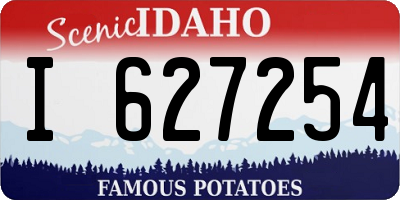 ID license plate I627254