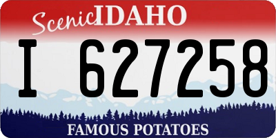 ID license plate I627258