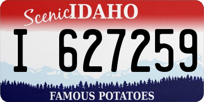 ID license plate I627259