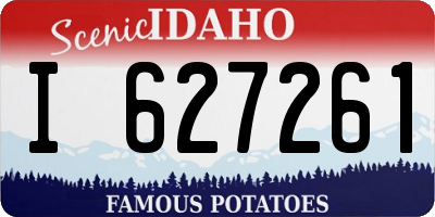 ID license plate I627261