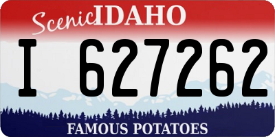 ID license plate I627262