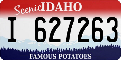 ID license plate I627263