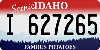 ID license plate I627265
