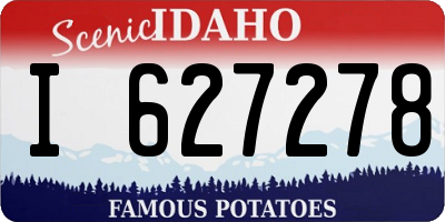 ID license plate I627278