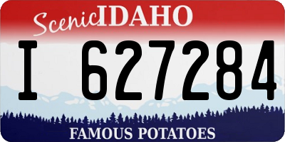 ID license plate I627284