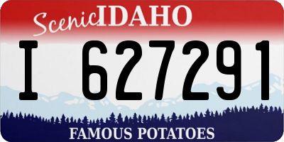 ID license plate I627291