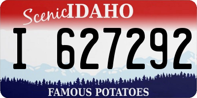 ID license plate I627292