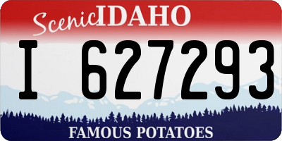 ID license plate I627293