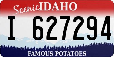 ID license plate I627294