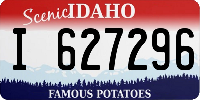 ID license plate I627296