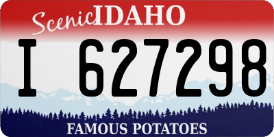 ID license plate I627298