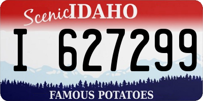 ID license plate I627299