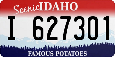 ID license plate I627301