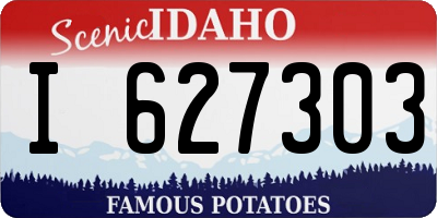 ID license plate I627303