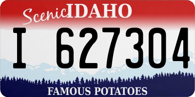 ID license plate I627304