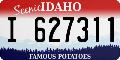 ID license plate I627311