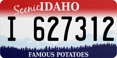 ID license plate I627312